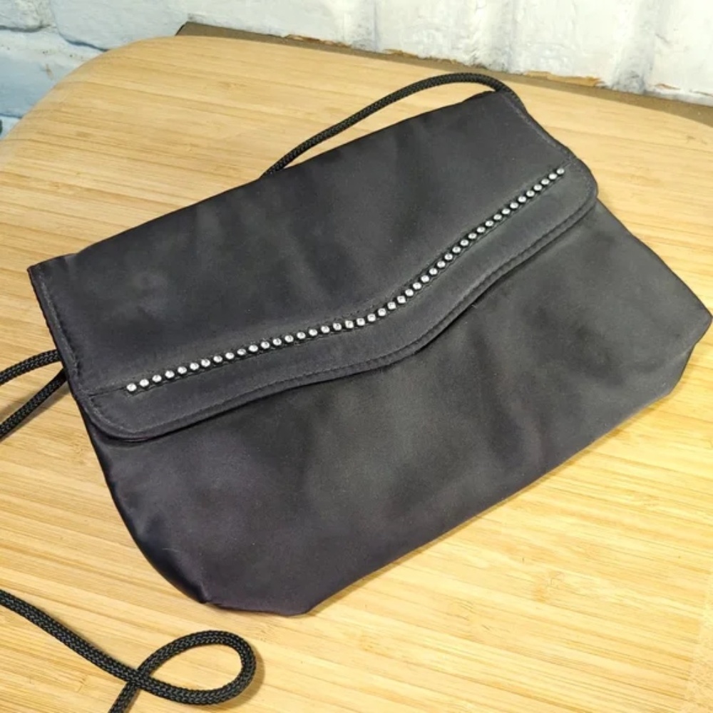 Vintage Rhinestone lined Slim Evening Bag